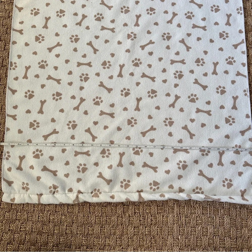 Dog Bone and Paw Print microfiber towel